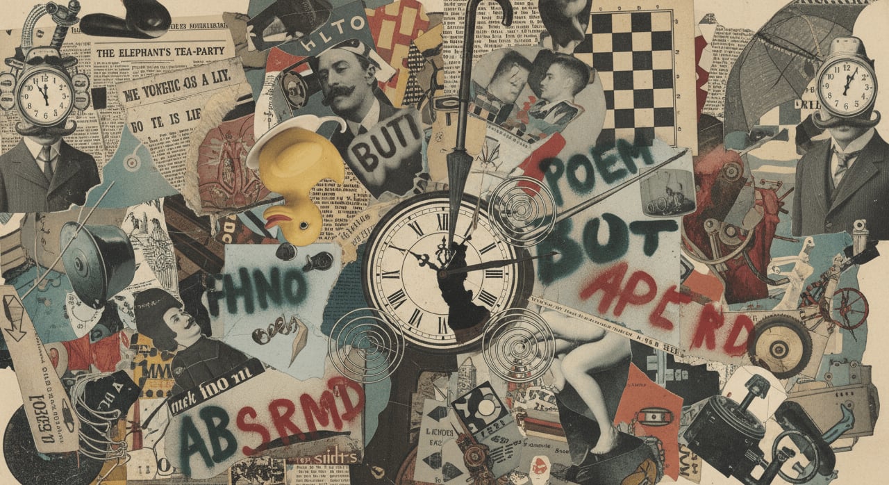 Which art movement, emerging in the early 20th century, emphasized irrationality, chance, and the subconscious, often featuring nonsensical imagery and wordplay? - Question Image