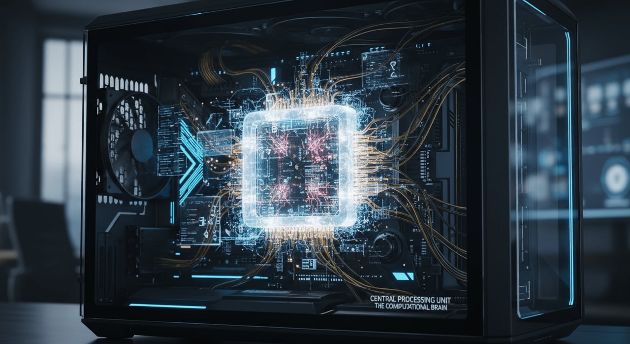 What is the primary function of the CPU in a personal computer system? - Question Image