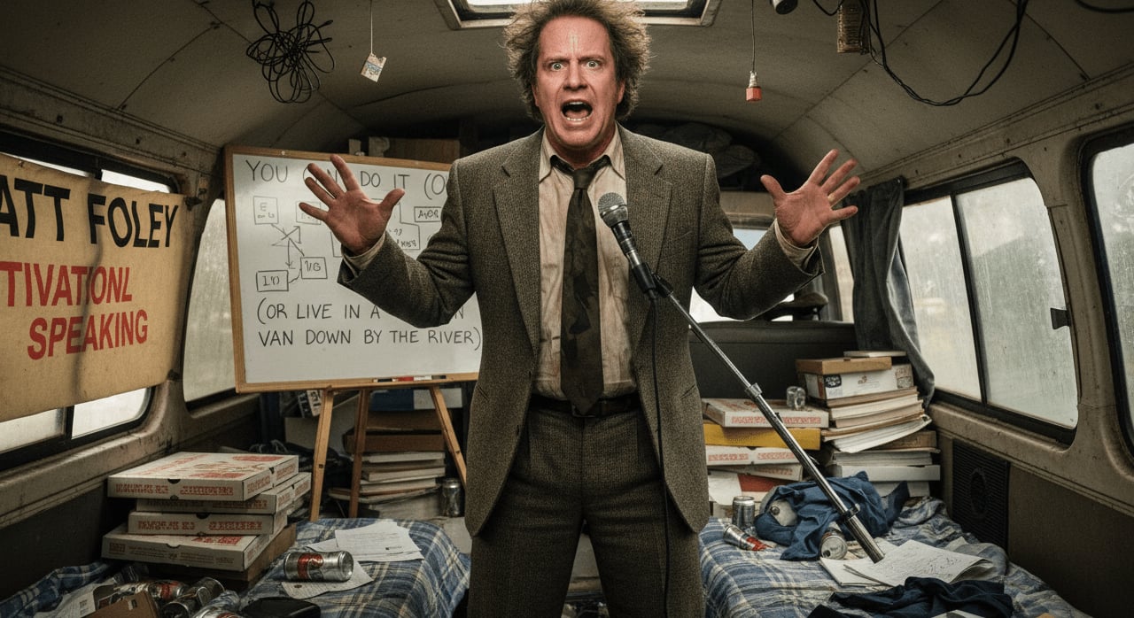 What recurring sketch featured a character who was an overly enthusiastic, slightly inept motivational speaker? - Question Image