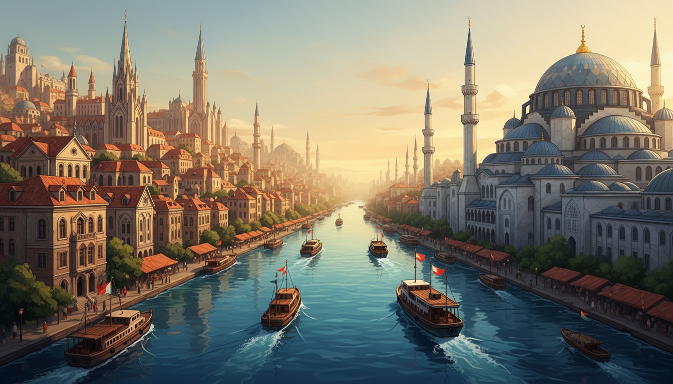 Which major city famously straddles two continents, Europe and Asia? - Question Image