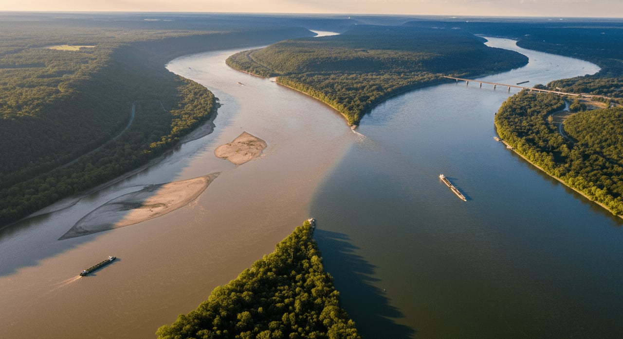 What is the primary function of the Missouri River within the Mississippi River system? - Question Image