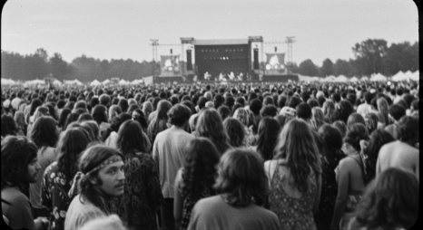 What famous music festival symbolized the hippie movement of the 1960s? - Question Image