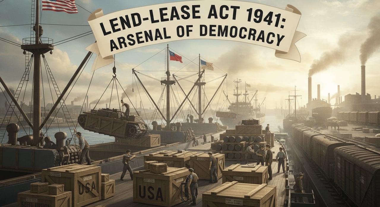 What was the primary purpose of the Lend-Lease Act signed by the United States in 1941? - Question Image