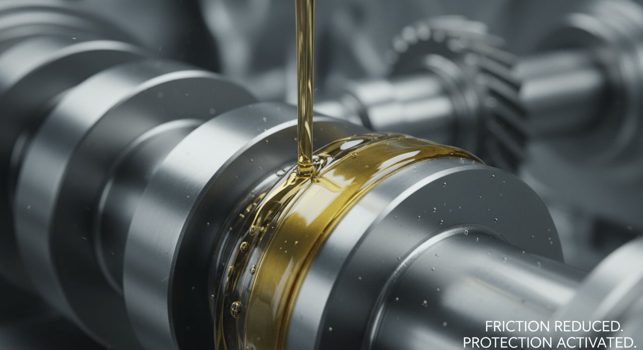 What is the primary function of engine oil in a vehicle's internal combustion engine? - Question Image