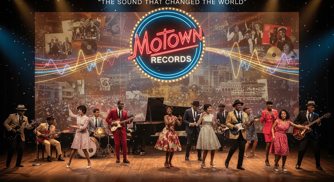 What groundbreaking record label, founded by Berry Gordy Jr., revolutionized popular music with its unique sound? - Question Image