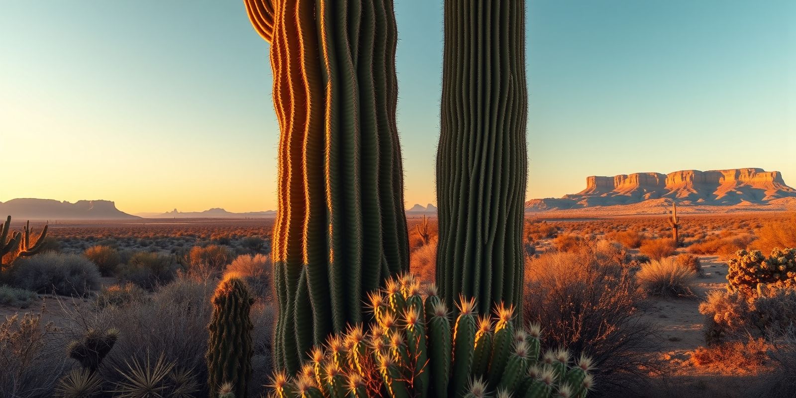 Which prominent Southwest desert plant employs pleats along its stem as a mechanism to expand and contract, allowing it to absorb significant amounts of water when available? - Question Image