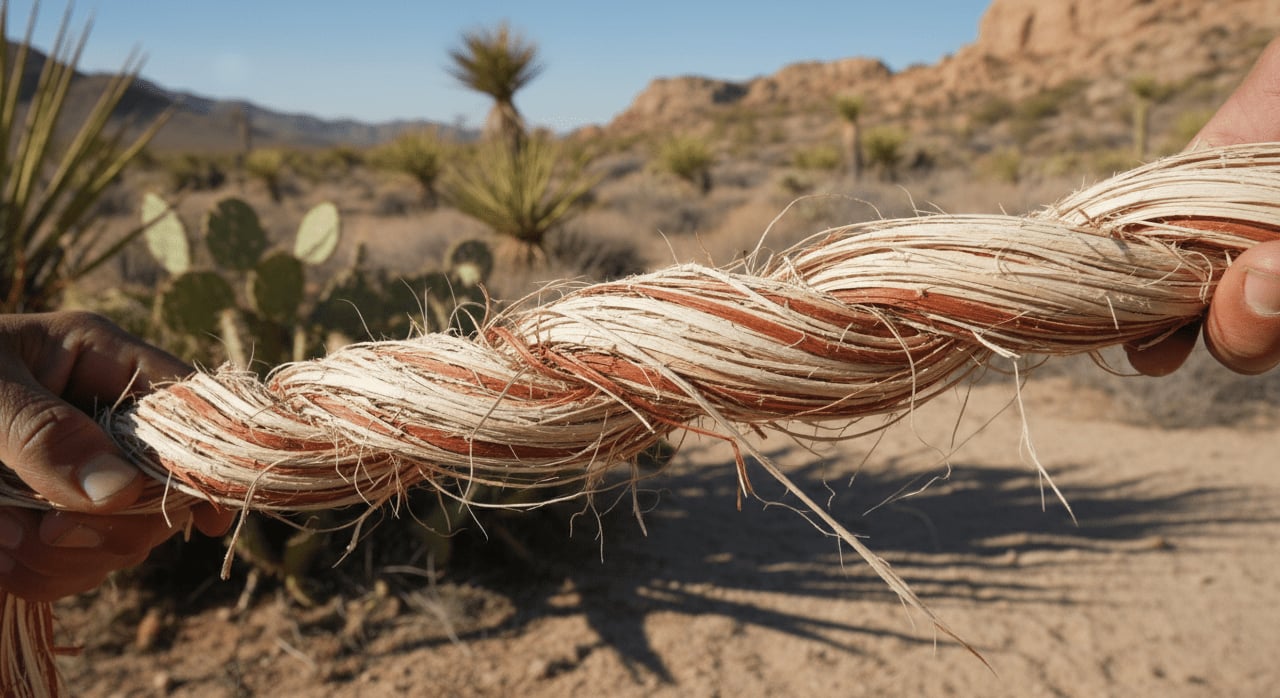 Which common North American plant's inner bark yields strong, flexible fibers ideal for crafting ropes and durable textiles? - Question Image