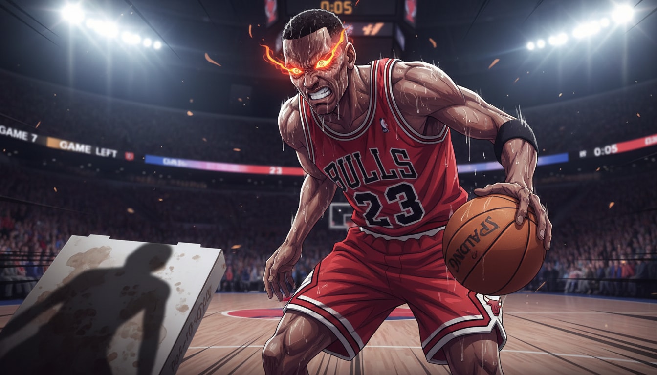 What was Michael Jordan *actually* suffering from during his legendary 'Flu Game' in the 1997 NBA Finals? - Question Image