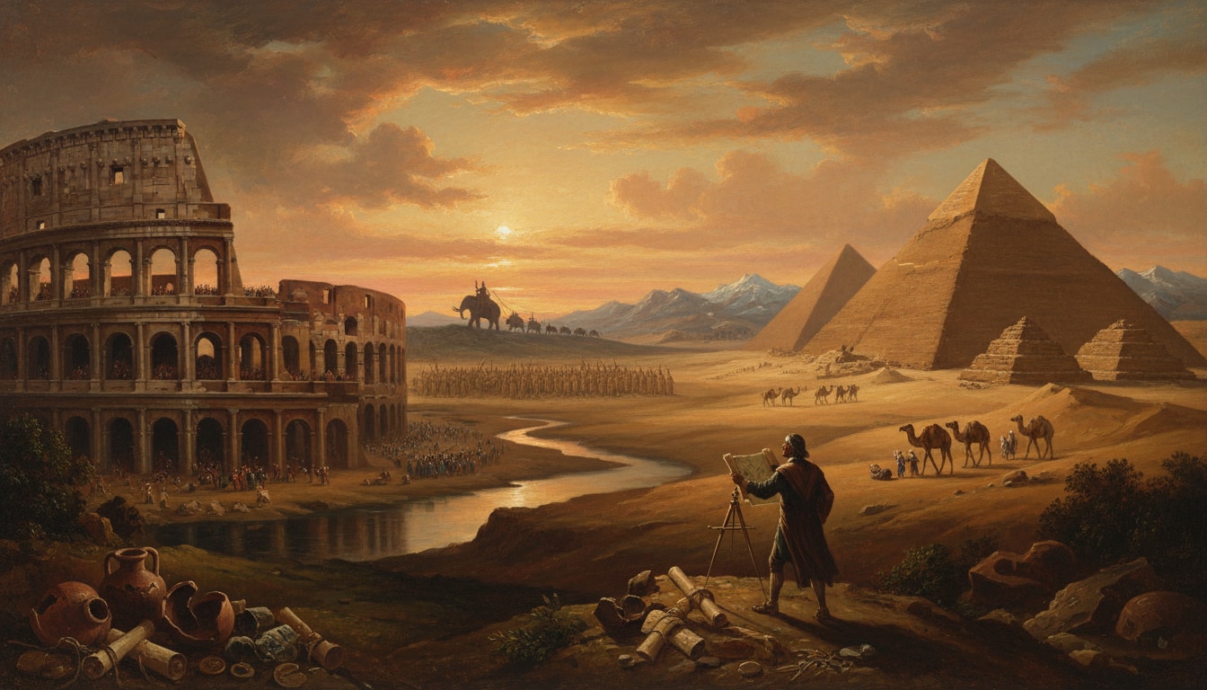 Ancient Empires and Epic Tales: A World History Challenge -  Quiz Cover