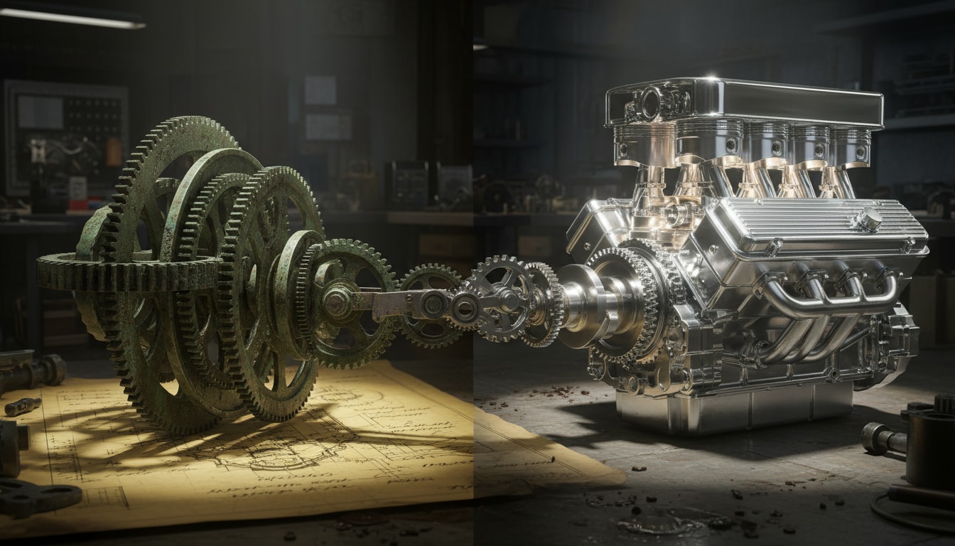 Grease, Gears, and Genius: The Ultimate Machine Quiz -  Quiz Cover